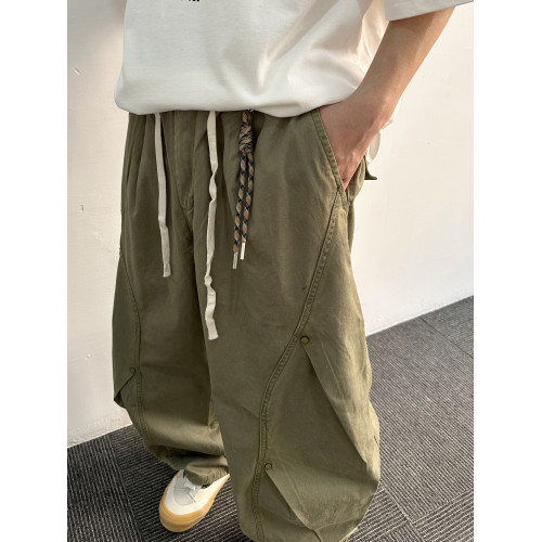 MINAZUKI日系復古廓形工裝褲男女寬松直筒休閒Vintage濶腿褲子潮