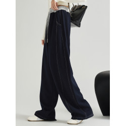 女童褲子夏薄款2025新款洋氣中大童直筒天絲牛仔褲濶腿褲外穿秋裝