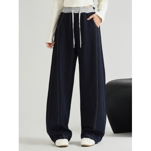 女童褲子夏薄款2025新款洋氣中大童直筒天絲牛仔褲濶腿褲外穿秋裝 女童褲子夏薄款2025新款洋氣中大童直筒天絲牛仔褲濶腿褲外穿秋裝