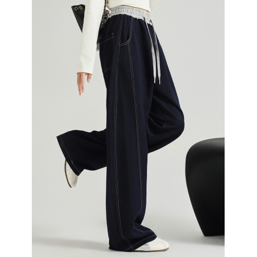 女童褲子夏薄款2025新款洋氣中大童直筒天絲牛仔褲濶腿褲外穿秋裝 女童褲子夏薄款2025新款洋氣中大童直筒天絲牛仔褲濶腿褲外穿秋裝