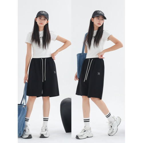 女童短褲外穿夏裝2025新款洋氣中大童純棉五分運動褲中褲初中生潮 女童短褲外穿夏裝2025新款洋氣中大童純棉五分運動褲中褲初中生潮