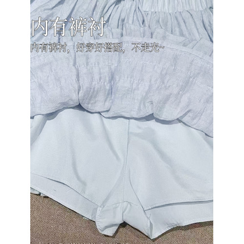 熙愛2025多層木耳邊女童韓系半身裙兒童裙甜美蓬蓬裙蛋糕裙25215