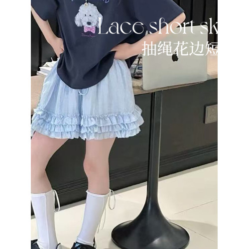 熙愛2025多層木耳邊女童韓系半身裙兒童裙甜美蓬蓬裙蛋糕裙25215