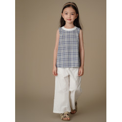 哈齒童裝夏季兒童長褲簡約百搭女童防蚊褲休閒寬松直筒褲中大童薄