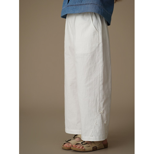 哈齒童裝夏季兒童長褲簡約百搭女童防蚊褲休閒寬松直筒褲中大童薄