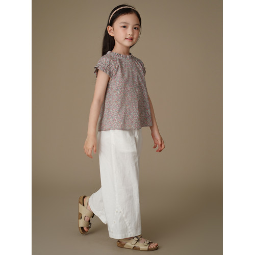 哈齒童裝夏季兒童長褲簡約百搭女童防蚊褲休閒寬松直筒褲中大童薄