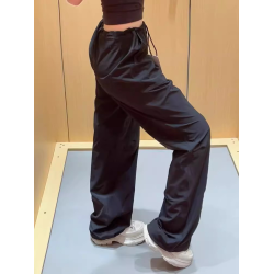 品質！閉眼入百搭工裝褲戶外運動速乾寬松降落繖兵褲濶腿褲女