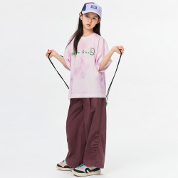 gxgkids童裝女童夏裝新款字母T恤兒童全棉印花短袖中大童圓領上衣