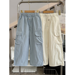 2025夏季新款女童韓版工裝速乾褲中大童薄款休閒褲百搭寬松長褲潮