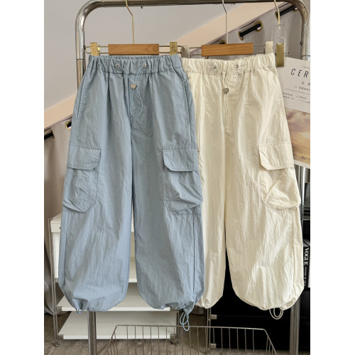 2025夏季新款女童韓版工裝速乾褲中大童薄款休閒褲百搭寬松長褲潮