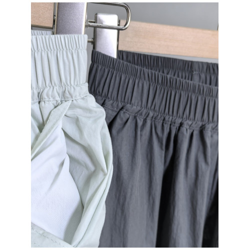 品牌E童褲120-170身高夏季超薄清涼寬松版洋氣彎刀濶腿褲女童8208