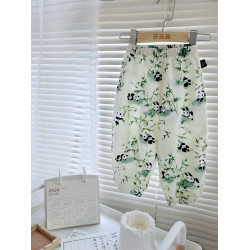 寶寶棉綢防蚊褲男童燈籠褲夏季薄款嬰兒夏天長褲子女兒童涼涼褲