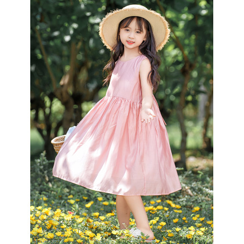 女童連衣裙夏季2025新款韓版兒童洋氣公主裙中大童沙灘裙背心裙子