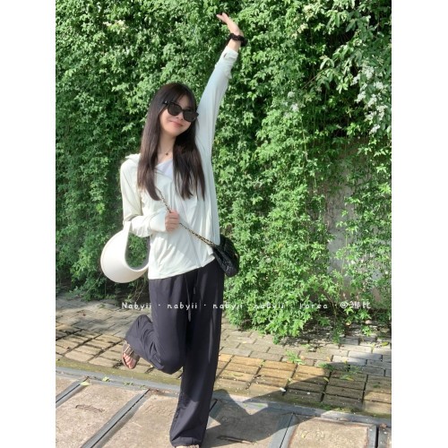 娜比】高級線原紗涼感防曬衣女UPF50+防紫外線連帽護臉防曬服夏