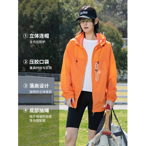 COCO GLARY防曬衣女夏季戶外防紫外線運動徒步輕薄外套登山防曬服