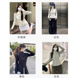 LULU修身立領防曬衣女款夏季2025新款冰絲瑜伽服薄款外套防紫外線