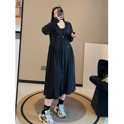 胖MM200斤大碼女裝大裙擺防曬長裙冰絲涼感透氣寬松舒適防曬衣女