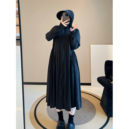 胖MM200斤大碼女裝大裙擺防曬長裙冰絲涼感透氣寬松舒適防曬衣女