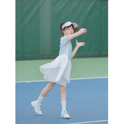 女童運動連衣裙夏季2025新款速乾女孩子網球冰絲涼感兒童夏裝裙子