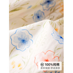 蔚未來女童連衣裙夏季2025新款兒童洋氣碎花裙女大童純棉A字裙薄