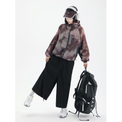 HWHGERA夏季新款戶外運動迷彩防曬服女學生寬松透氣連帽防曬衣潮
