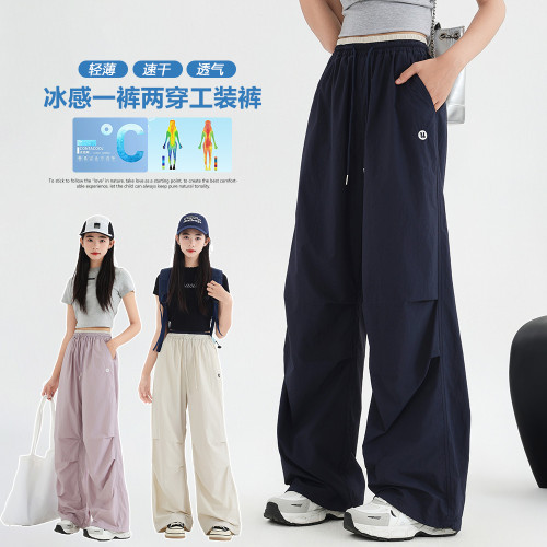 女童工裝褲夏薄款防蚊褲2025新款洋氣青少年寬松速乾褲女大童褲子 女童工裝褲夏薄款防蚊褲2025新款洋氣青少年寬松速乾褲女大童褲子