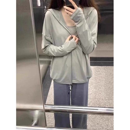 焦下冰絲連帽防曬衣女2025新款防紫外線夏季薄款防曬服寬松開衫外