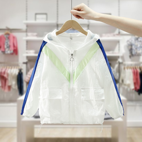 女童防曬衣外套輕薄款2025新款兒童夏裝戶外服遮陽衫小女孩皮膚衣