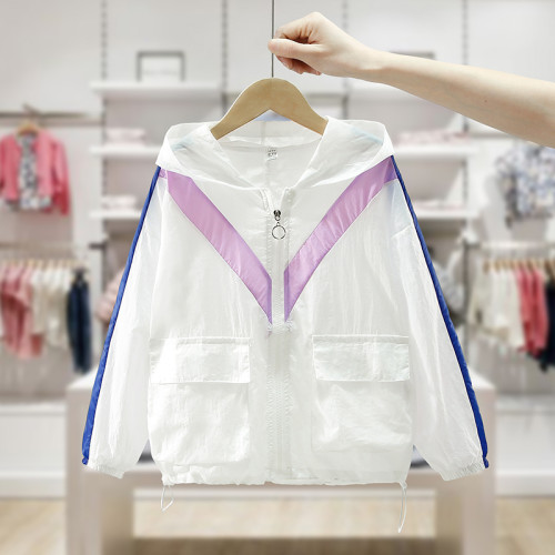 女童防曬衣外套輕薄款2025新款兒童夏裝戶外服遮陽衫小女孩皮膚衣