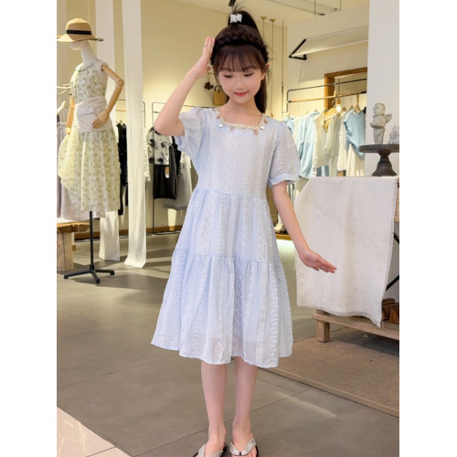 連衣裙女大童2025夏季新款學生洋氣女童時尚兒童裙子女孩韓系夏裝