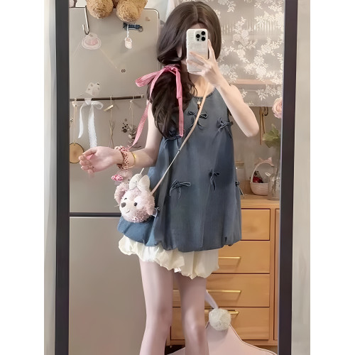 女童巨好看的連衣裙女孩絕美花苞裙子2025新款高級感大童女裝套裝