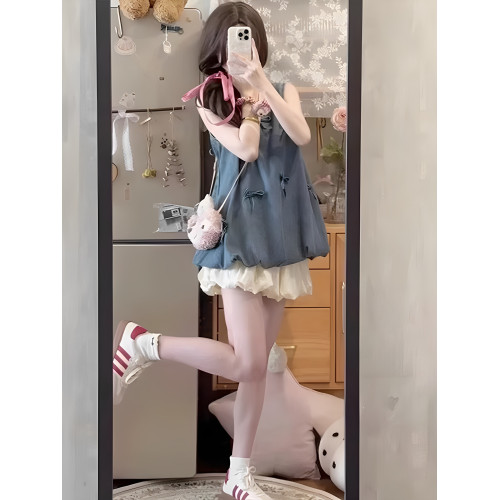 女童巨好看的連衣裙女孩絕美花苞裙子2025新款高級感大童女裝套裝