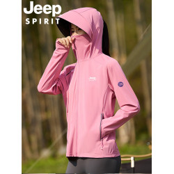 JEEP吉普冰絲防曬衣女2025新款夏季防曬服大帽簷防紫外線薄男外套