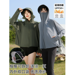 蕉下客防曬衣女防紫外線2025夏寬松帽簷可拆冰絲防曬服薄款透氣時