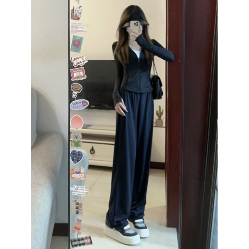 福覔橘旅遊修身防曬衣休閒運動服套裝女2025新款夏季修身兩件套