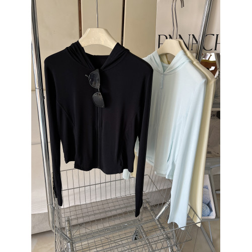 蘭精莫代爾連帽防曬衣女夏季薄款透氣寬松顯瘦防曬服長袖T恤上衣