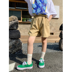 女童純棉短褲外穿夏季薄款寬松兒童夏裝褲子運動休閒褲大童五分褲