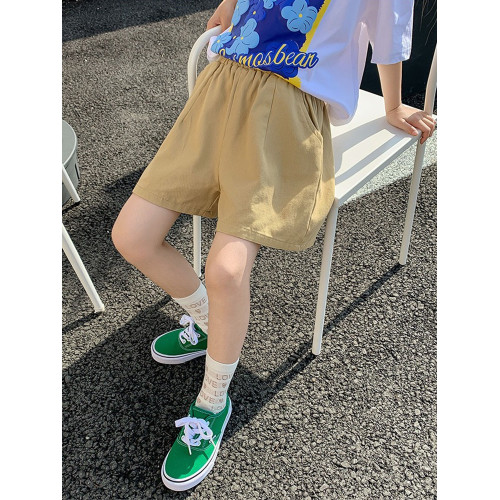 女童純棉短褲外穿夏季薄款寬松兒童夏裝褲子運動休閒褲大童五分褲