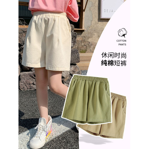 女童純棉短褲外穿夏季薄款寬松兒童夏裝褲子運動休閒褲大童五分褲