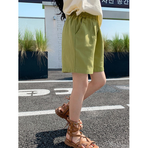女童純棉短褲外穿夏季薄款寬松兒童夏裝褲子運動休閒褲大童五分褲