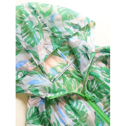 透氣防曬衣女款夏季2025新款薄款開衫寬松印花大碼百搭防曬服外套