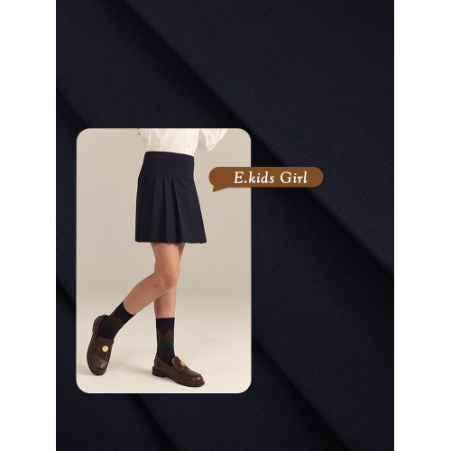 eland kids衣戀童裝春秋女童百褶裙學院風半身裙畢業復古短裙裙子