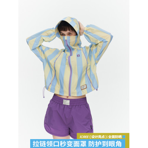 icree戶外輕薄透氣防曬衣UPF50+ 防紫外線防曬服套裝涼感運動外套