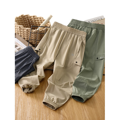 男童褲子夏季薄款中大童運動速乾褲兒童裝夏款長褲2025新款防蚊褲