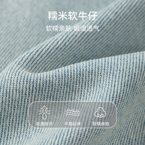 女童牛仔褲夏季2025初中生兒童復古軟牛仔濶腿褲中大童外穿休閒褲