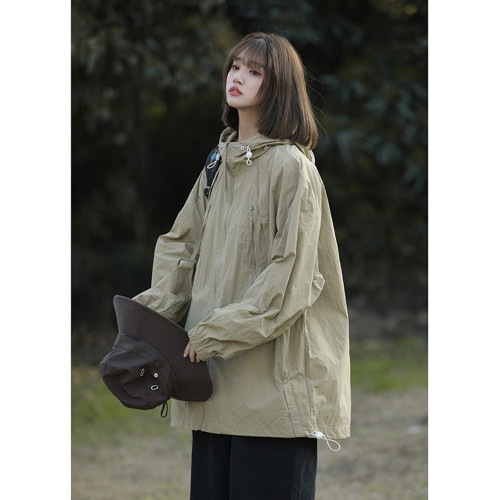 焦下客釣魚專用防曬衣外套女2025夏季輕薄透氣沖鋒防曬服寬松大碼