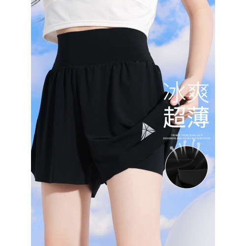 女童短褲夏季外穿兒童2025新款黑色運動冰絲三分大童速乾休閒褲子