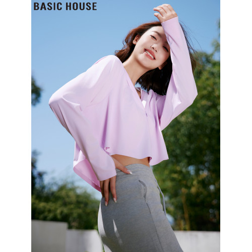 Basic House/百家好戶外防曬衣輕薄透氣冰絲涼感防曬服女2025夏季