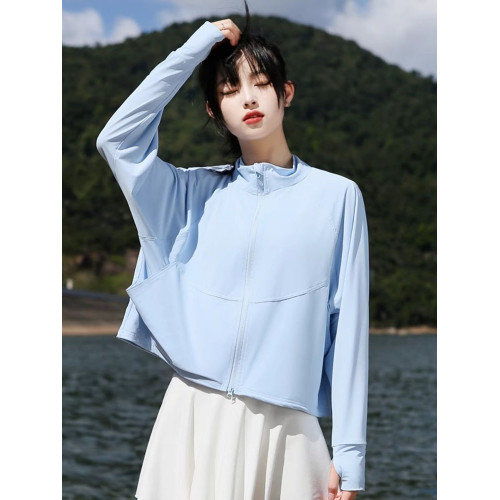 KAYANTY防曬衣女夏薄款防紫外線透氣冰絲立領短款防曬服罩衫外套