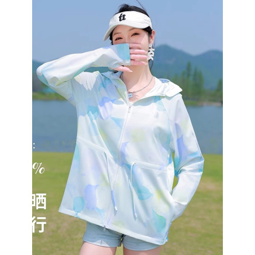 防曬衣女夏季透氣薄涼感防曬服衫收腰防紫外線顯瘦雲朵原紗短外套